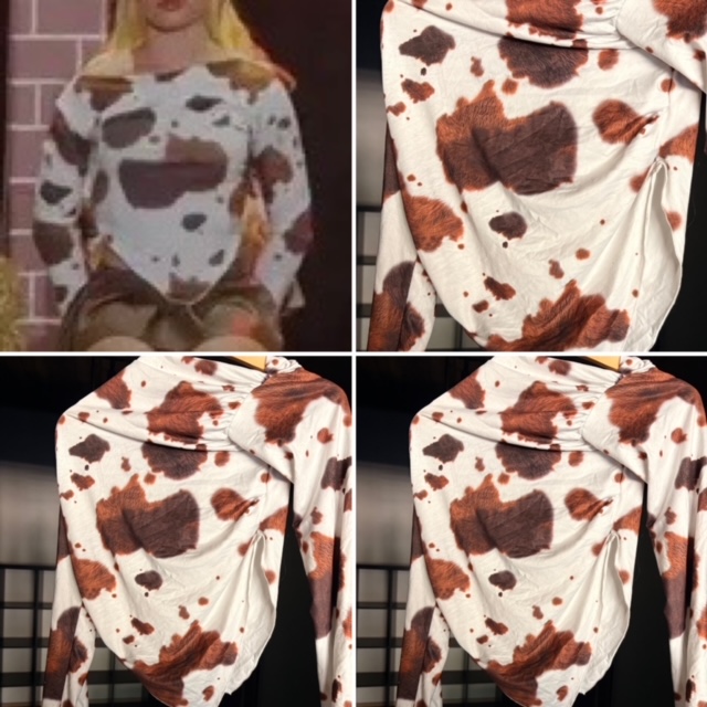 Crop top imprimé peau de vache