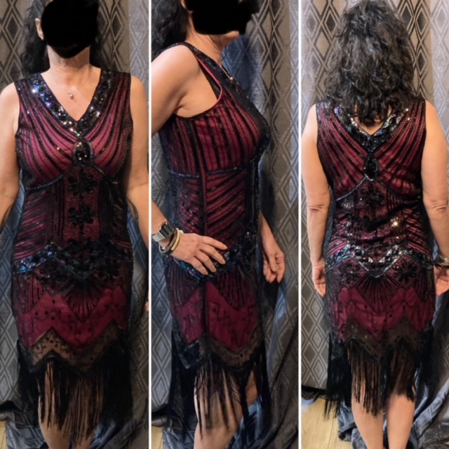 Robe style Gatsby le magnifique Bordeaux Taille M